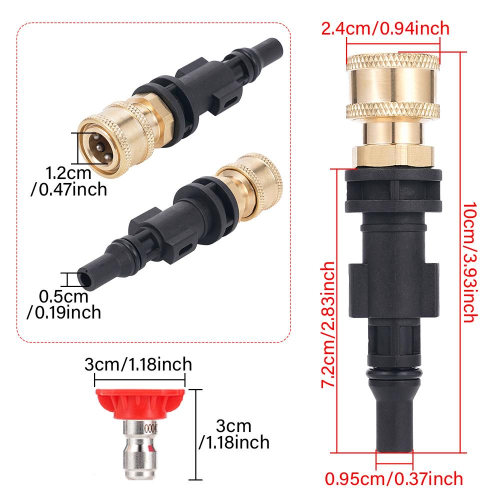 For Lavor Washing Gun Foam Pot Adapter 1/4 Quick Connector High Pressure Car Wash Accessories Optional Connector