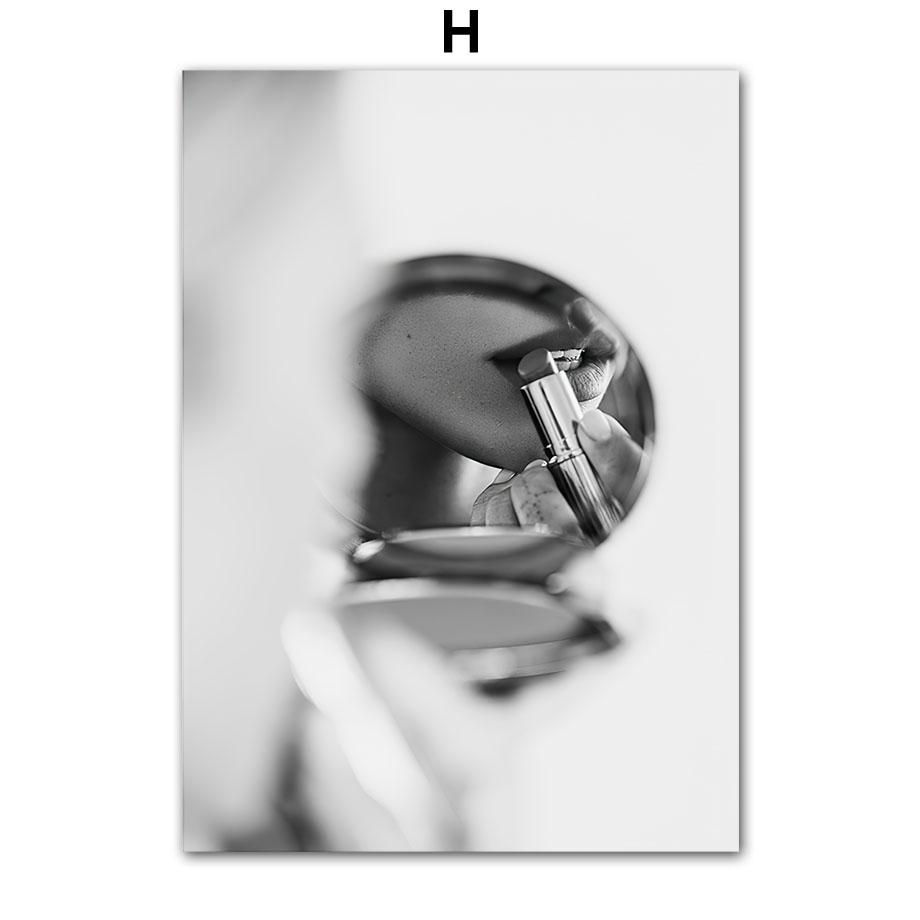 Paris Towel Vintage Car Camera Fashion Girl Wall Art Canvas Painting Living Room Decor Posters Prints Black White Wall Pictures