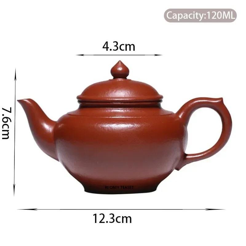 

120ml Yixing Purple Clay Teapots Famous Handmade Tea Pot Household Beauty Tea Infuser Kettle Chinese Zisha Tea Set Teaware