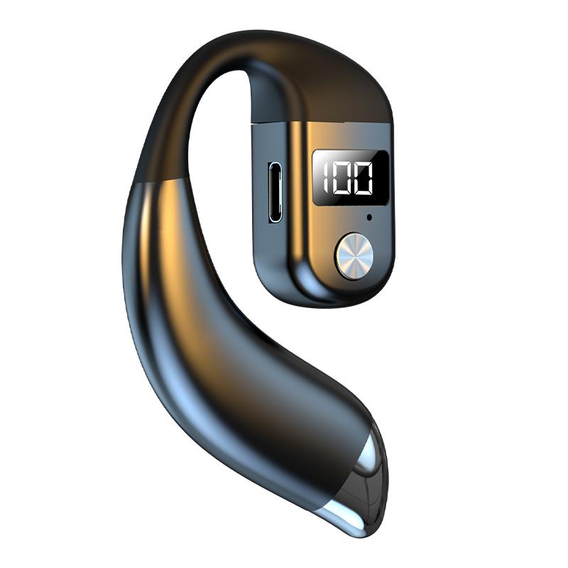 Wireless Bluetooth 5.4 Earphone Ear Hook Headphone LED Display HiFi Stereo Noise Reduction Sport Waterproof Headset