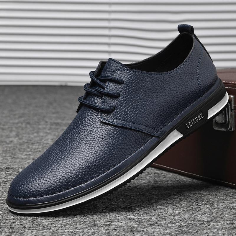 Handgefertigte Herren Sommerschuhe Mode Freizeitschuhe Atmungsaktive Herren Sneaker Echtes Leder Herren Freizeit Laufschuhe Outdoor Schuhe