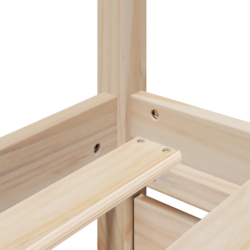 Vidaxl Estructura de Cama Sin Colchón, 75X190 Cm, Madera de Pino Maciza