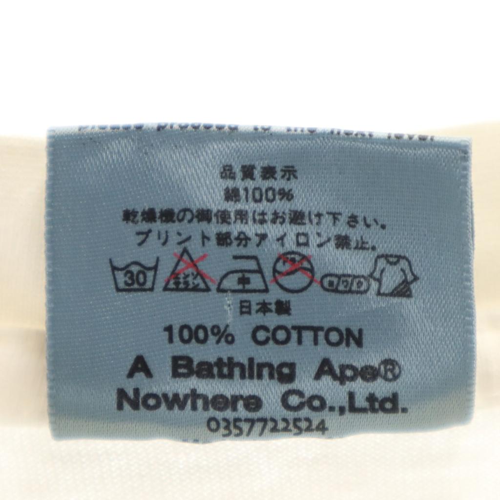 A Bathing Ape Camiseta de manga corta S Oso Blanco Mujer Usado Hecho en Japón