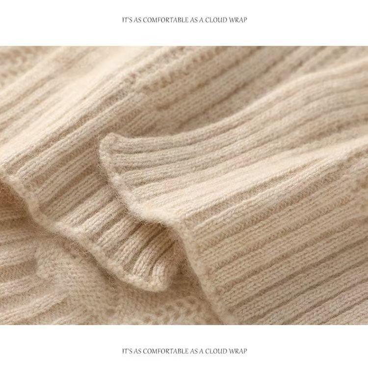 Versatile Cashmere Knit Shawl: Fashionable, Warm, Simple for Spring & Autumn