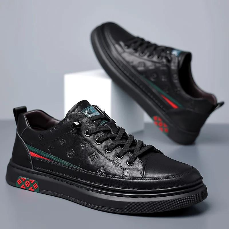 Fashion 2024 New Lente Heren Liftschoenen Heren Loafers Wit Zacht Lederen Mocassins Hoogte Verhoogd 5Cm Groter Schoenen Man Sneakers