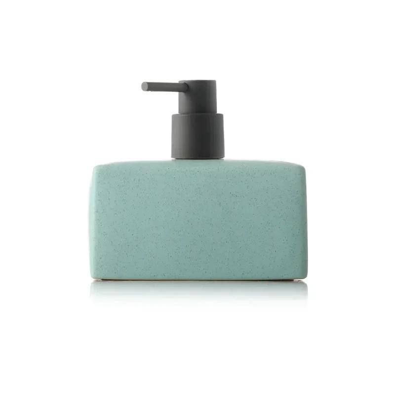

Простой прямоугольный керамический портативный дозатор для мыла, бутылка для шампуня, банка для дезинфицирующего средства для рук, аксессуары для ванной комнаты, бутылка для лосьона 500 мл WF 500ML зелёный
