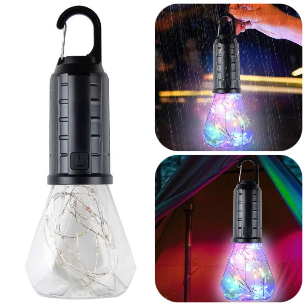 Waterproof Solar Tent Light Dimmable Colorful Atmosphere Lamp LED Camping Light  Outdoor Adventure