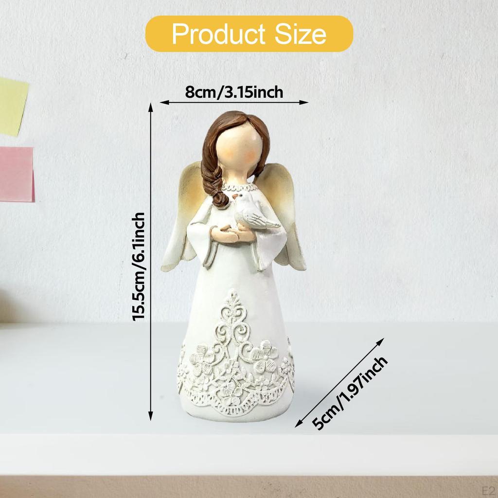 Engel Statue Figur Sammlung Harz Skulptur Desktop Ornament für Büro Wohnzimmer