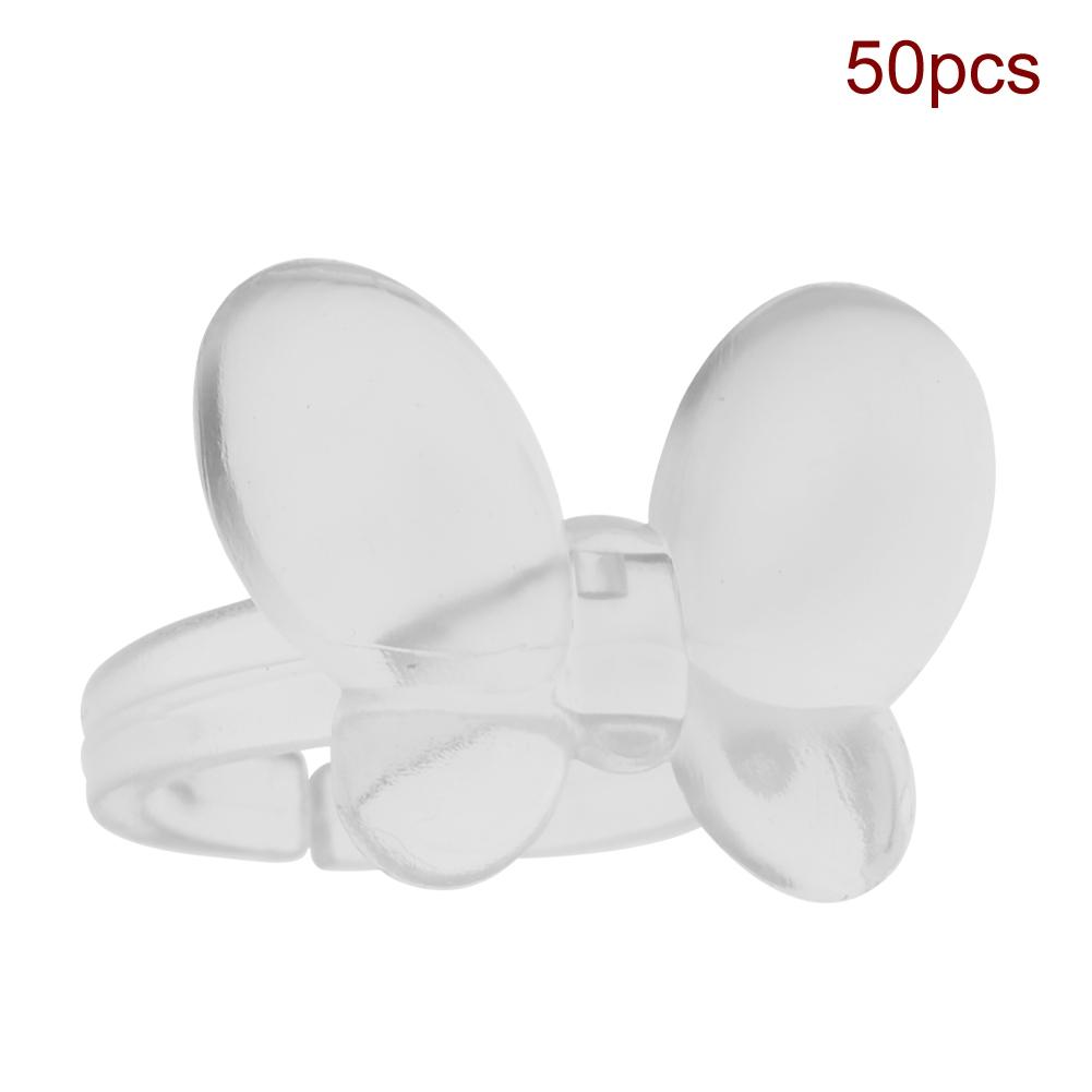 50Pcs Set Nail Chart Ring Flower   Butterfly Manicure Gel Color Display Tool 01#