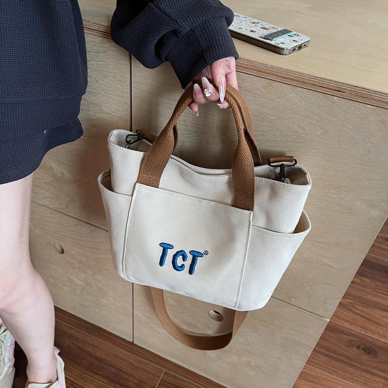 

Сумки Большая Вместимость Женская 2025 Новая Простая Универсальная На Плечо Хозяйственная Сумка Повседневная Тканевая Сумка Класс Сумка-тоут