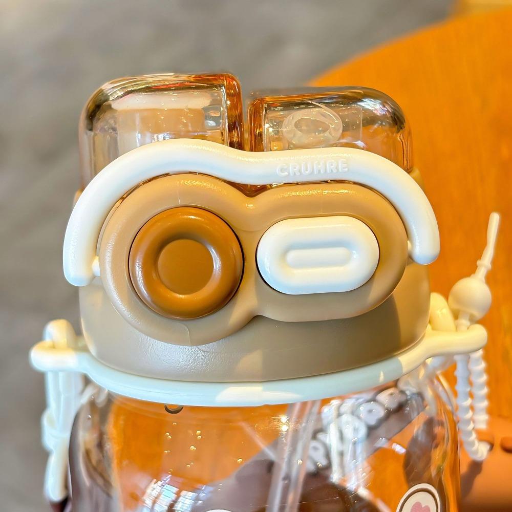 Cartoon Capybara Water Bottle Plastic Outdoor Beverage Cup Cute Straw Cup
