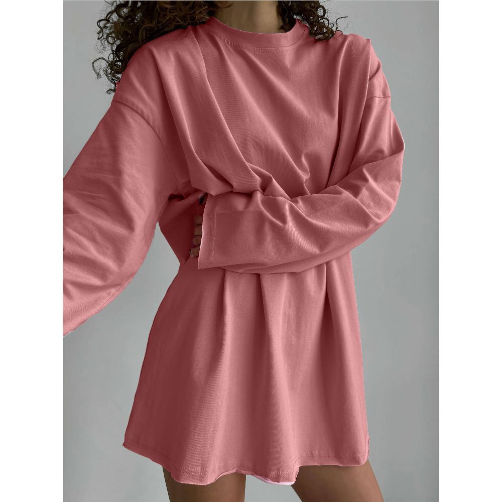 Hirsionsan Basic O-neck 100% Cotton T Shirt Women Loose Oversized Pullover Chic Cusual Tees Female Tops Girl Clothing