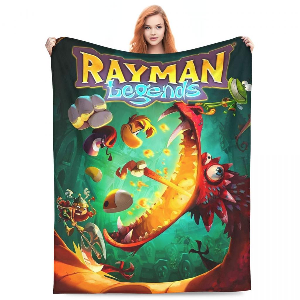 Rayman Advanture Game Cartoon Fleece Throw Blankets Funny Art Blanket for Bed Couch Ultra-Soft Bedding Rug Piece Multifunction