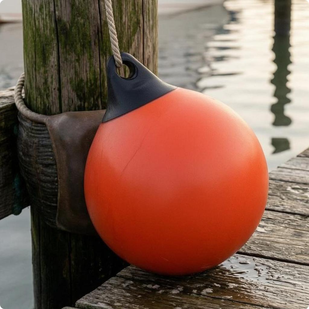 Boat Anti-Collision Buoy 4 Mm Thick PVC Inflatable Buoy Marine Gear Smooth High Visibility