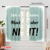 2pcs 2D Flat Printing Window Curtains Understood, Will Do Fabric Without Electricity Family Party Use for Photo Booths & Events