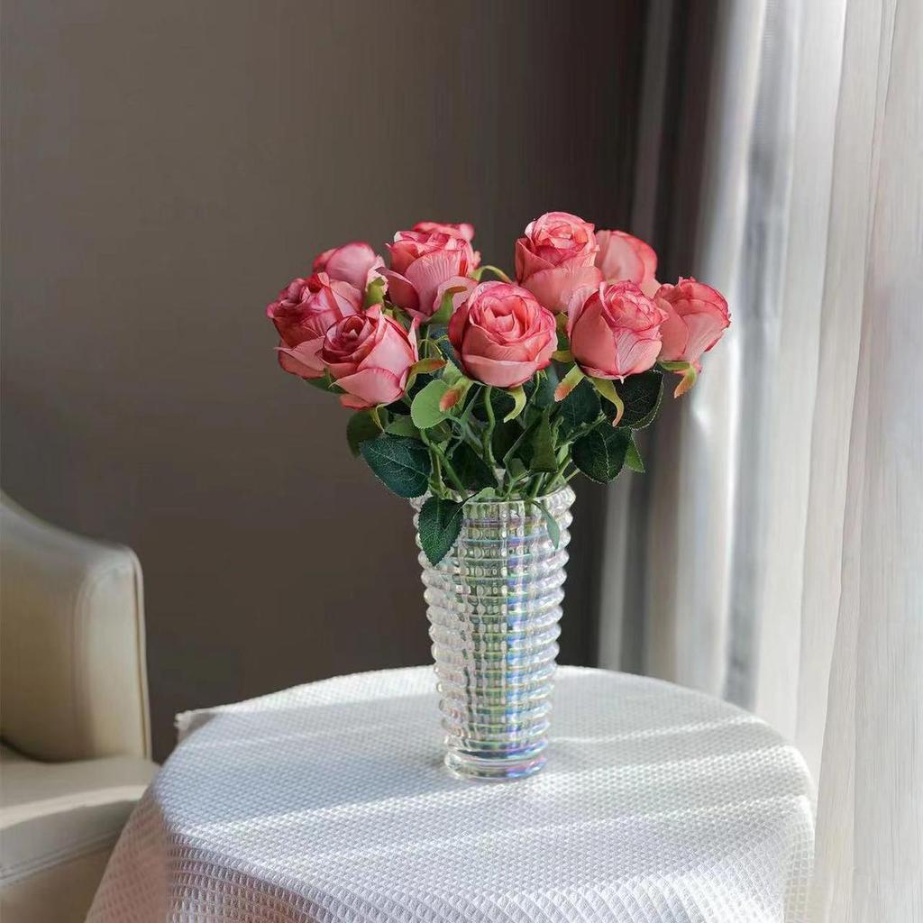 Rose Artificial Flower Bouquet For Table Decoration, Biomimetic Flowers For Living Room Decoration, Floral Art For Interior Design