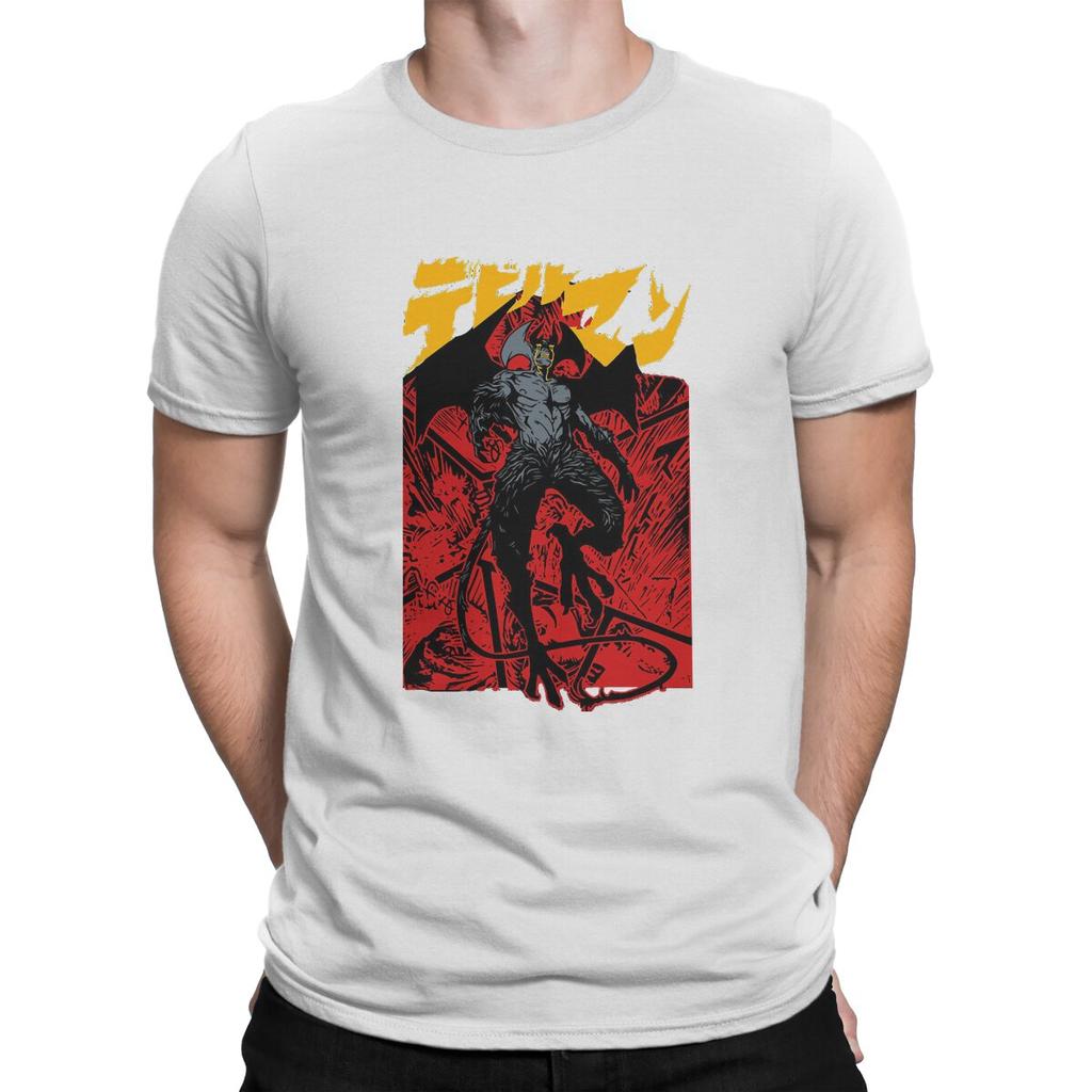 Devilman Crybaby Creative TShirt for Men Japanese Network Animation  Collar Basic T Shirt Distinctive Gift Clothes OutdoorWear