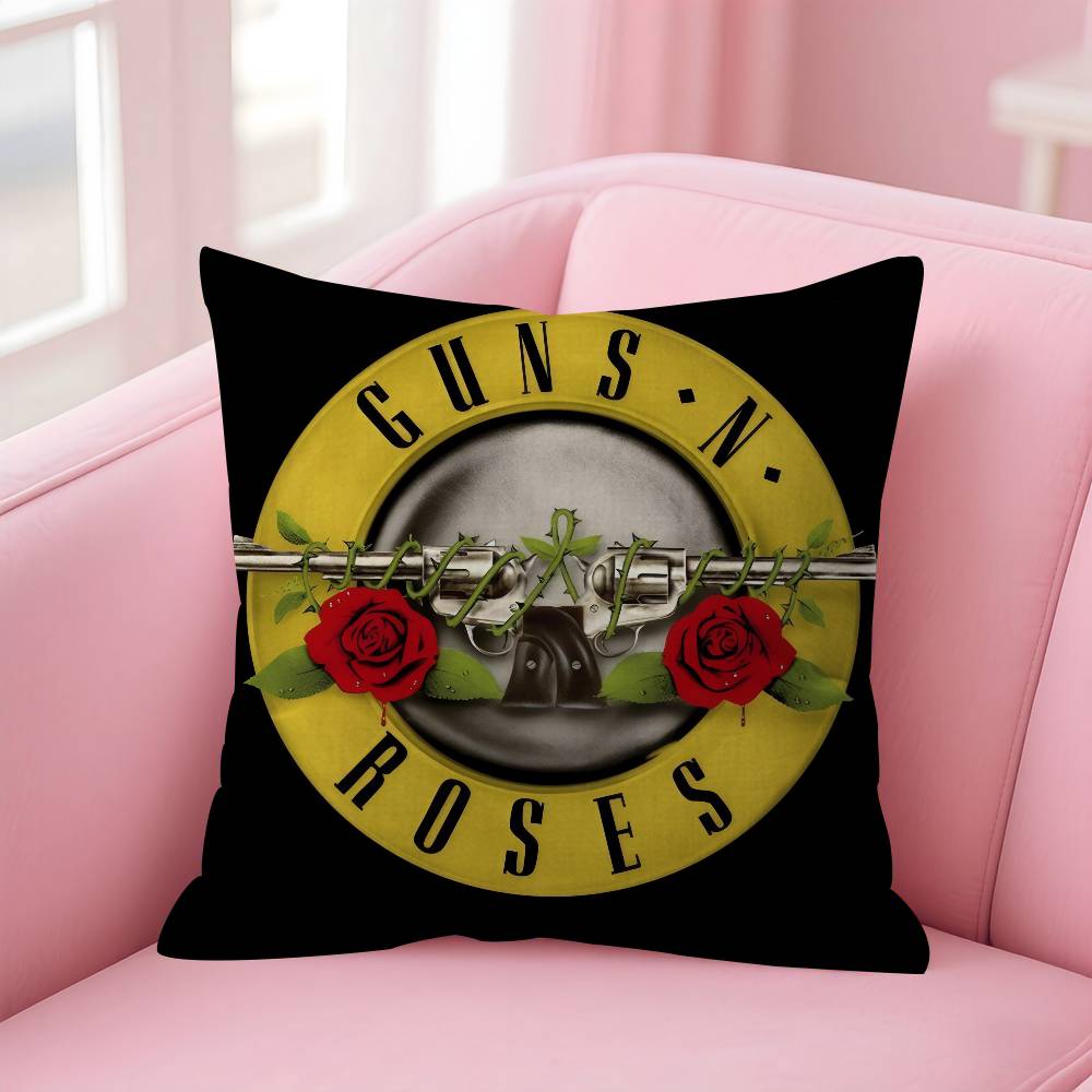 Rock Music Band GGuns N Roses  Personalized Pillow Dust Cover Bedroom Kids Party Decoration Pillowcase Birthday Children Gift