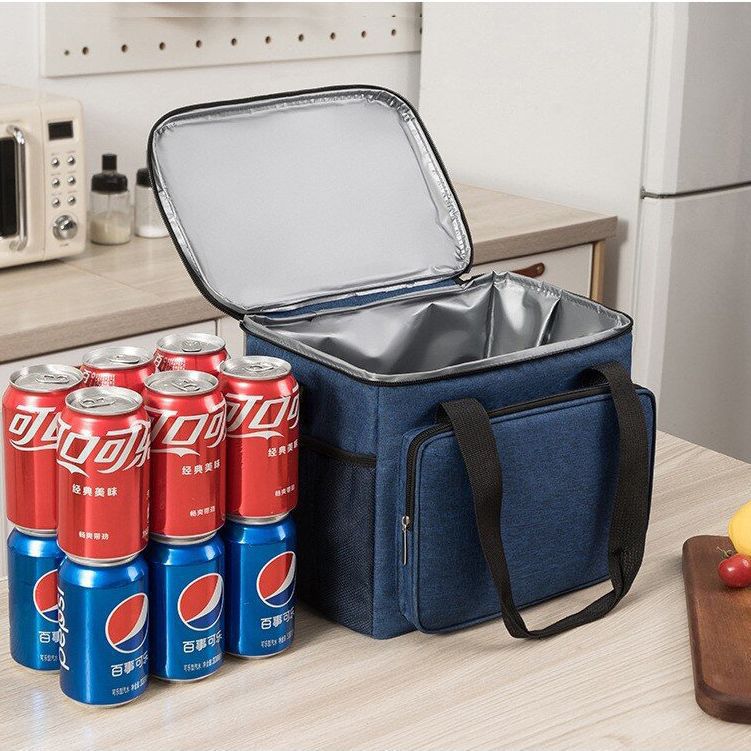 15L Large Oxford Cloth Thermal Insulated Lunch Bag Box For Women Portable Cross-Body Food Pouch Adult Cooler Cooling Tote Bag