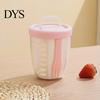 Durable And Safe Salad Container 650ML Picnic Box Fruit Cup with Fork Double-Layer Quick-Draining Leak-Proof Leak-proof Compact Sealed Food