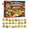 Feiertags-Schreibtischdekorationen 2026 Weihnachten Quetschspielzeug Adventskalender, 24-Tage Teigtaschen-Fidget Countdown-Kalenderbox, Weiches TPR Stressabbau Sensorisch