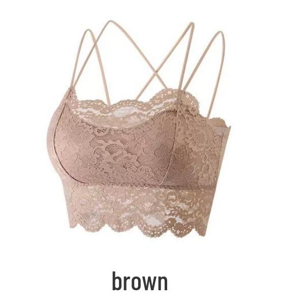 Women's Sexy Lace Camisole Tank Top with Chest Pad, Plus Size, Breathable for Summer, Outer and Inner Wear.