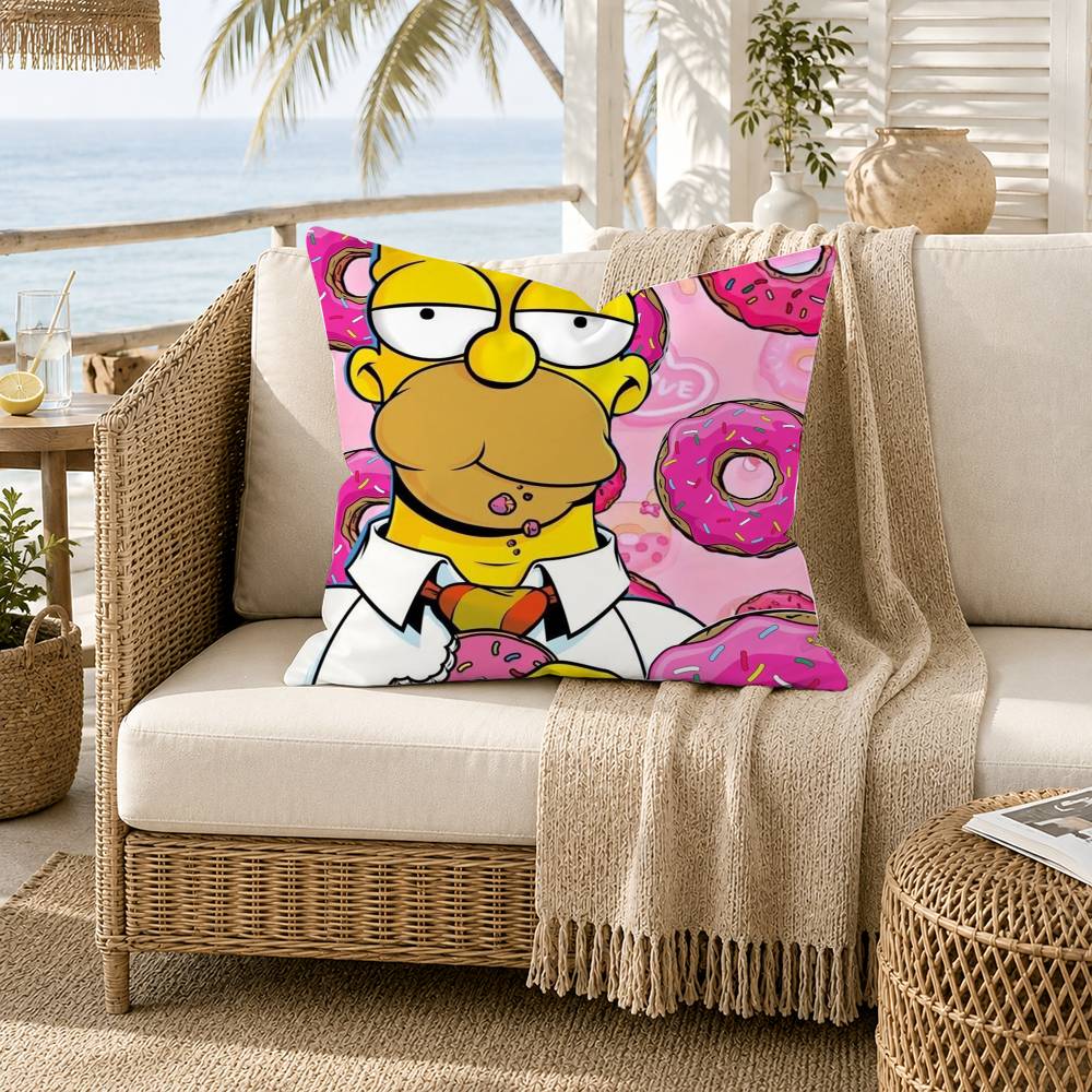 SSimpsons Cartoon Pillow Case for Sofa Living Room Home office Decor Protective Cover