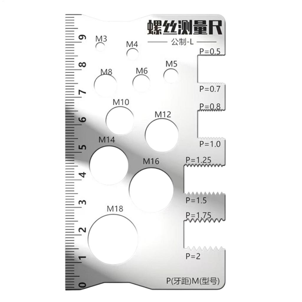 Riglă Ecartament Pas Filet Șurub Instrument de Măsurare Șurub Piuliță Metric Prelucrare Filete Ecartament Tăiere Șuruburi Măsurare Model Unghi