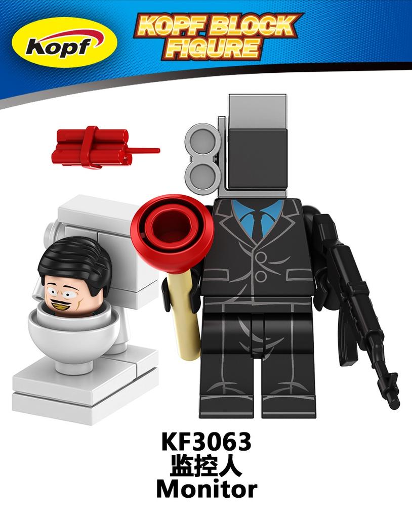 Kf6203 Toilettenmann Sound TV-Überwachungssignal Ampel Baugruppe Baustein Spielzeugbeutel