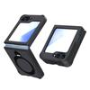 Applicable To Samsung Zflip6 Carbon Fiber Mobile Phone Case Zflip5 Rotating Bracket Mobile Phone Case 3.0 Thick Anti-drop