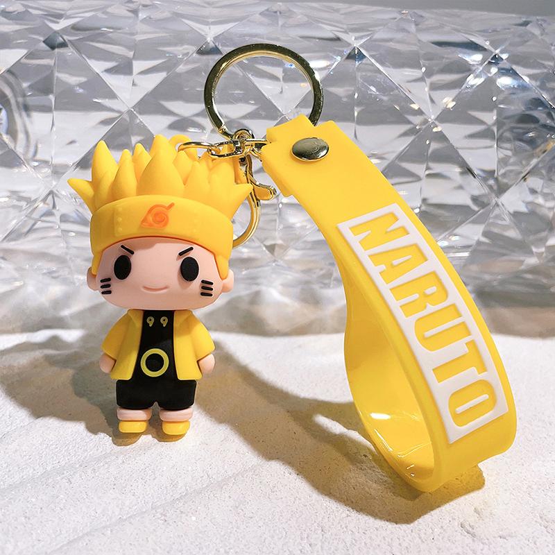 Naruto Anime Keychain Pendant Cartoon Naruto Kakashi Uchiha Itachi Key Chain Backpack Bag Car Keyring Prop Gift