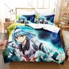 Cool Shinmai Maou No Testament 3PCS Bedding Set, Duvet Cover + 2 Pillowcases, Fantasy Anime Print Soft Microfiber for Fans Bedro