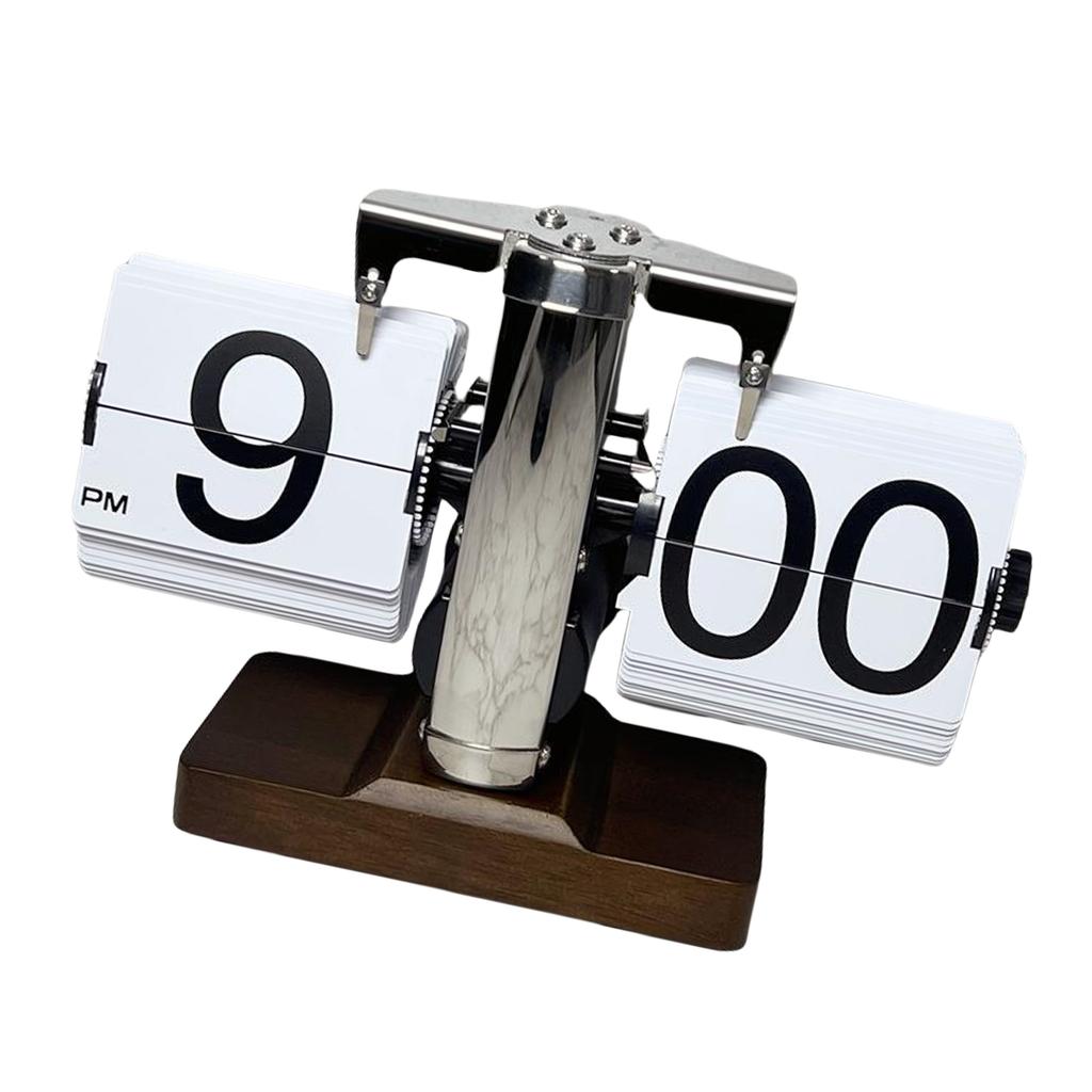 Classical Digital Flip Down Clock Battery Operated Desktop Mechanical Clock with Large Number Display for Easy Viewing
