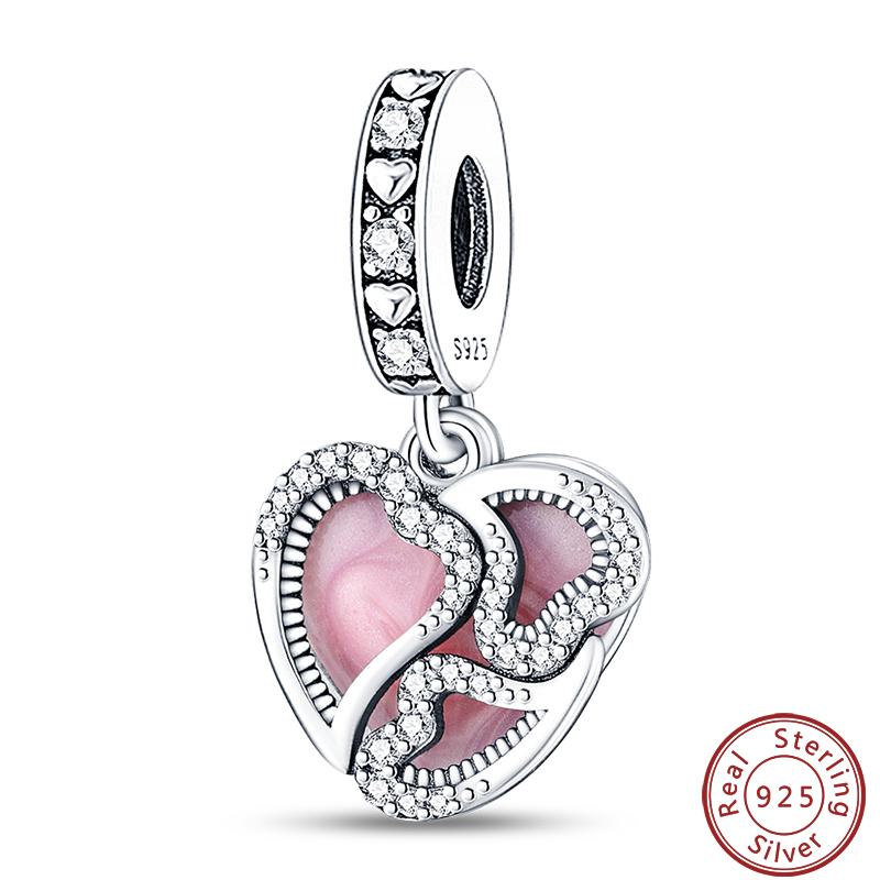 Copper Sincere Emotions Multiple Styles Heart-Shaped Romantic Charms Beads 3Mm Diy Fine Jewelry Making