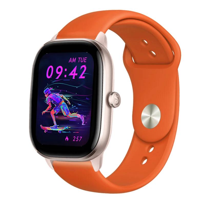 

20 мм 22 мм ремешок для часов Amazfit gts 4/3/2/gtr4 mini/Gtr/2e/Pro 47 мм спортивный силиконовый браслет браслет Amazfit Bip/U/3/Pro ремешок 20mm watch strap