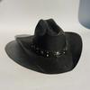 Cappello da cowboy in paglia rigida da uomo cappello da pascolo a tesa larga da donna cowboy tinta unita cappello da sole estivo confezione in scatola sombrero vaquero hombre