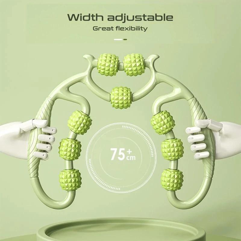 1PC Ring Muscle Roller Massager Foam 360° Legs Acupressure Massager Fat-Reducing Adjustable Body Massager Relief Fatigue
