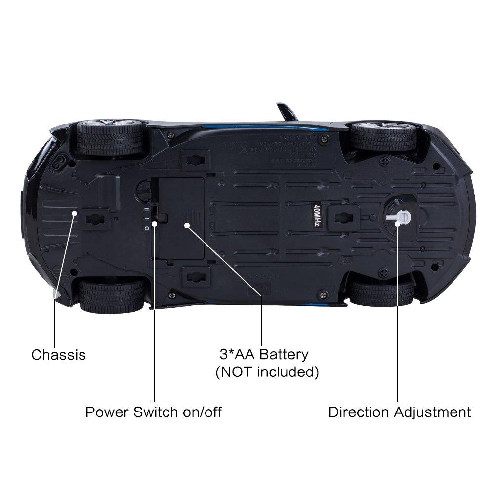 RASTAR BMW RC Car, 114 Scale BMW i8 RC Model Car, for Kids, Automatically Opens and Closes Left and Right Doors with Controller, Black Metallic Paint