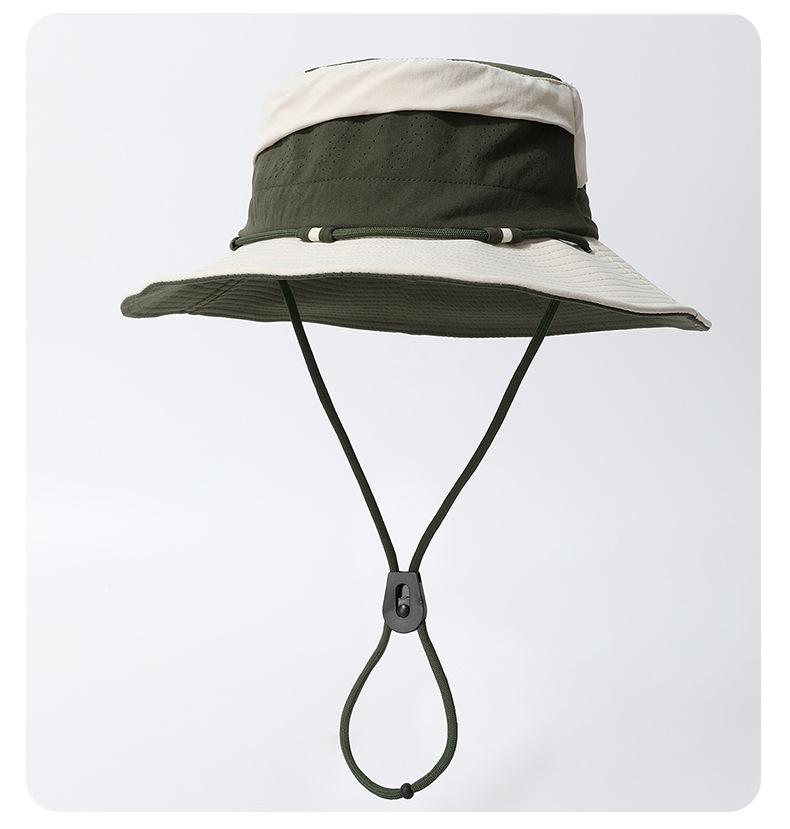 Spring and Summer Fisherman Hat Breathable Sun Shading UV Protection Large Brim Mountaineering Hat Quick Drying Fisherman Hat