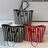 Striped Large-Capacity Casual Bag Spring And Summer  Versatile Ins Foreign Style Shoulder Underarm Bag Going Out Tote Bag