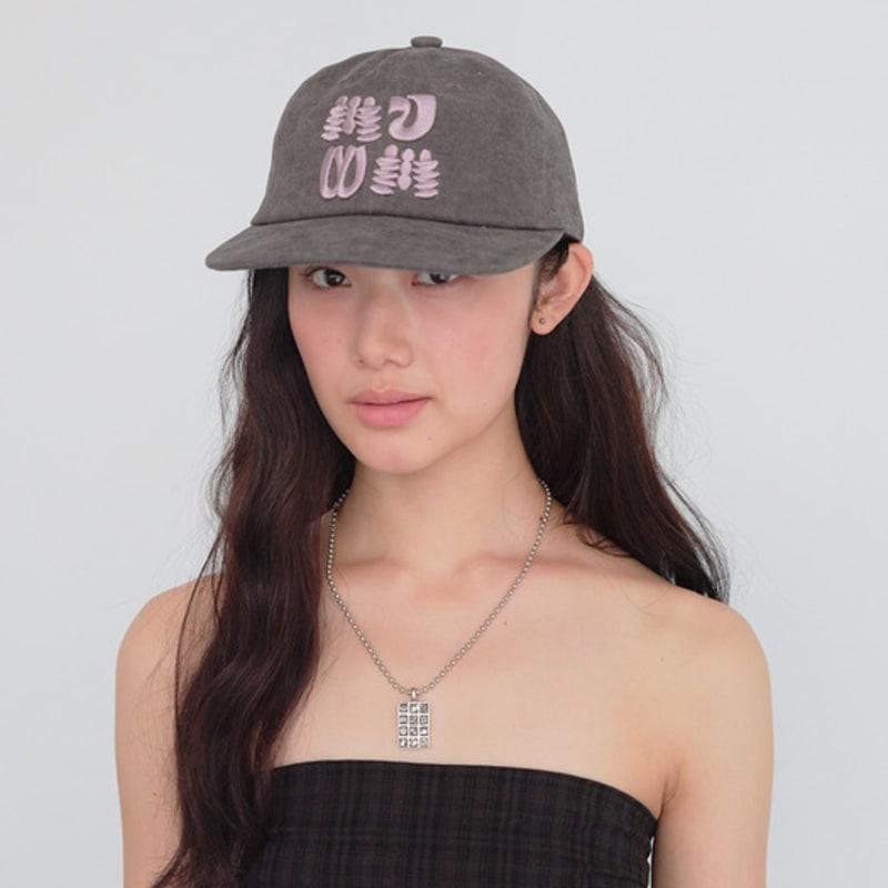 

muwm Выстиранная кепка Гуфи (6 цветов) Charcoal