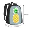 Pristine School Bag Big Capacity Backpack Laptop Pineapple Fruit Simple Yellow Green Classic