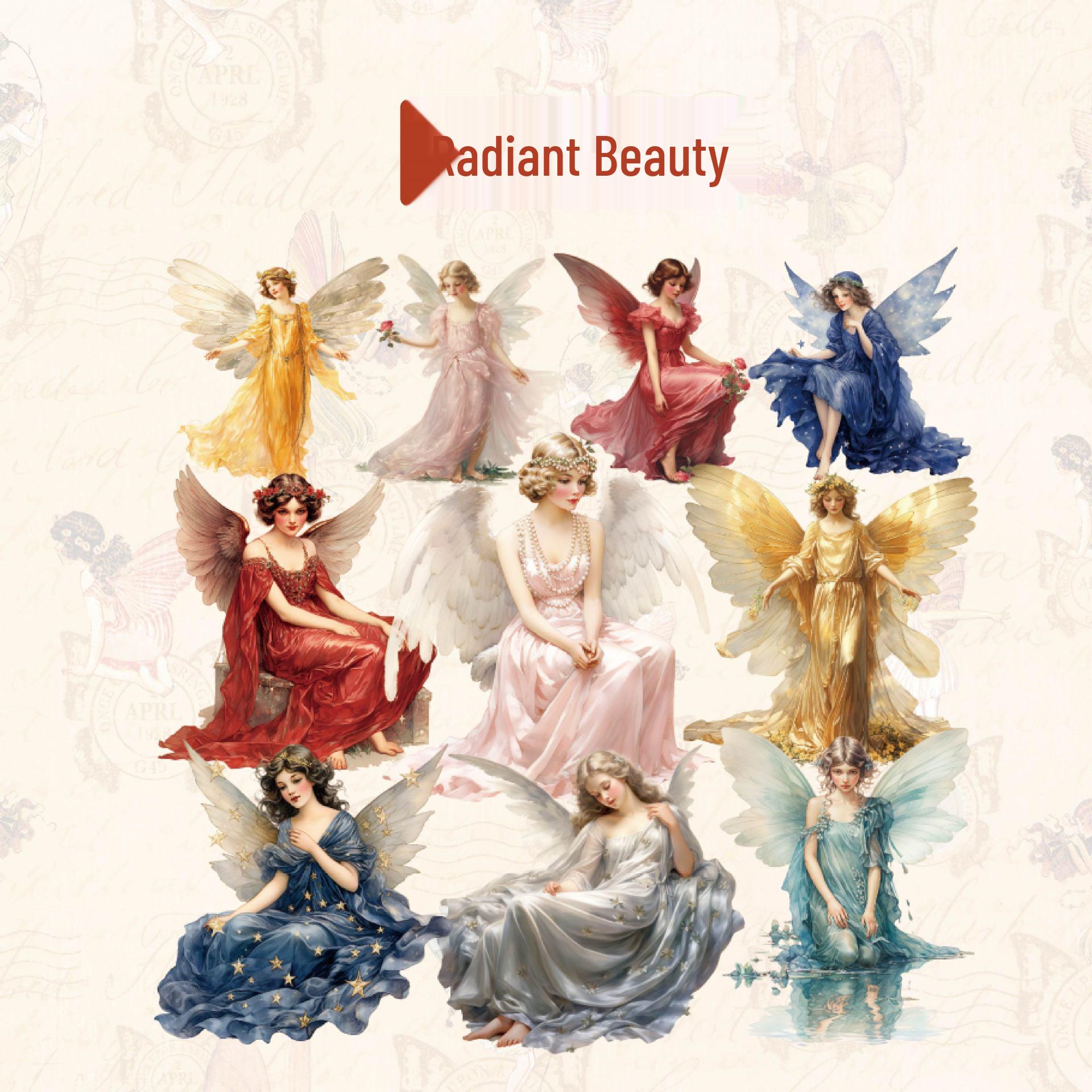 Фэнтези-набор наклеек «Принцесса RetroStory»: Наклейки для украшения DIY-журнала 100x130mm