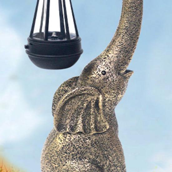 Elephant Statue Solar Light All-Weather IP44 Waterproof Solar Lamp Easy Installation Garden Patio Balcony Solar Lamp