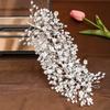 Tiara de cabeça para noiva Meier tiara strass feito à mão resistente trançado miçangas acessório de cabelo aro de cabeça