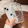 Hot-selling color flower mobile phone case in Europe and America iPhone15 sweet girl silicone soft case Apple 16promax