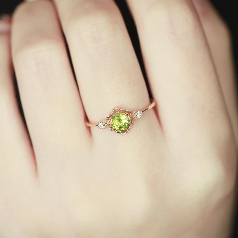 925 Sterlingsilber Unregelmäßiger Edelstein Damen Luxus Zeigefingerring - Nicht Verblassend, Verstellbar, Leichtes Nischendesign.