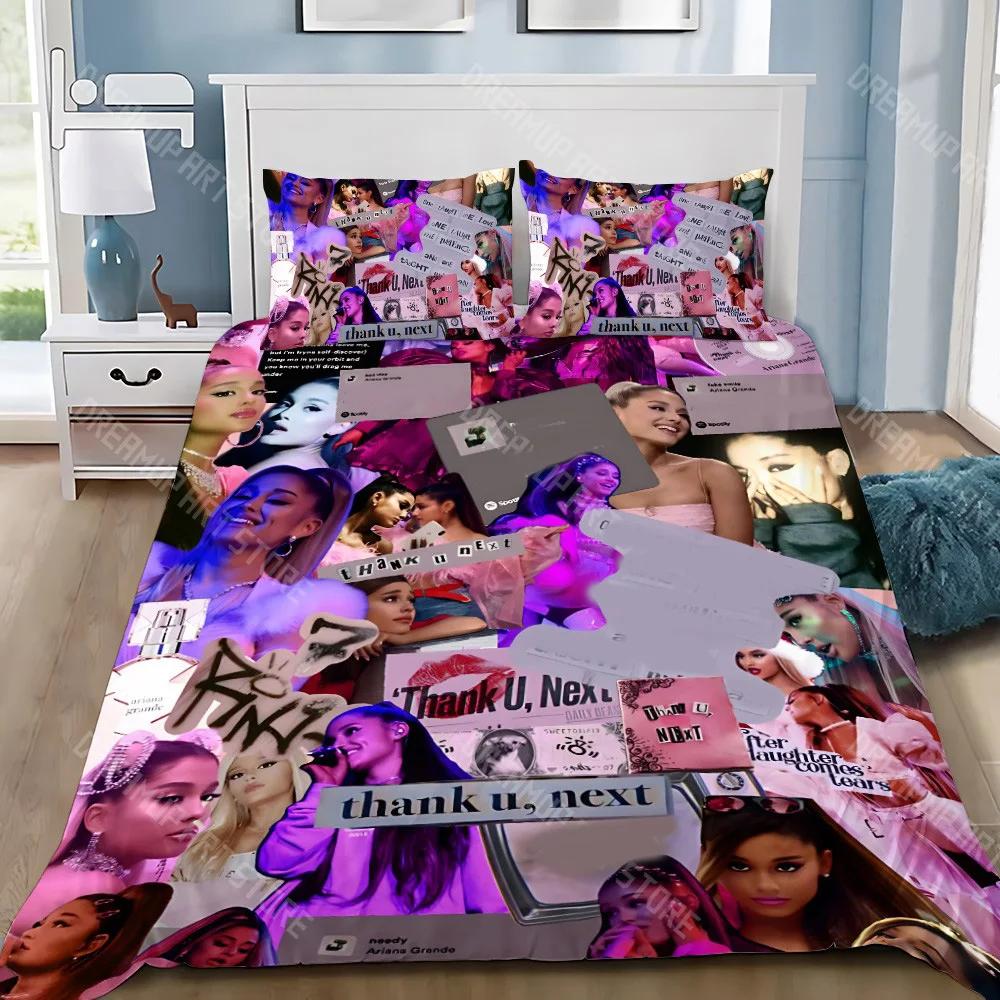 Singer Duvet Pillowcase Bedding Set Adult Boy A-Ariana G-Grande Girl Bedroom Decoration Children Gift Single Double Large Size