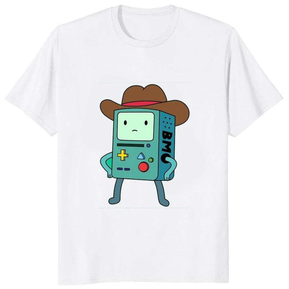 Camisetas de Moda Streetwear con Gráfico de Dibujos Animados Impresos Hora de Aventura Ropa Harajuku Manga Corta Camiseta de Verano Tops Casuales para Mujer