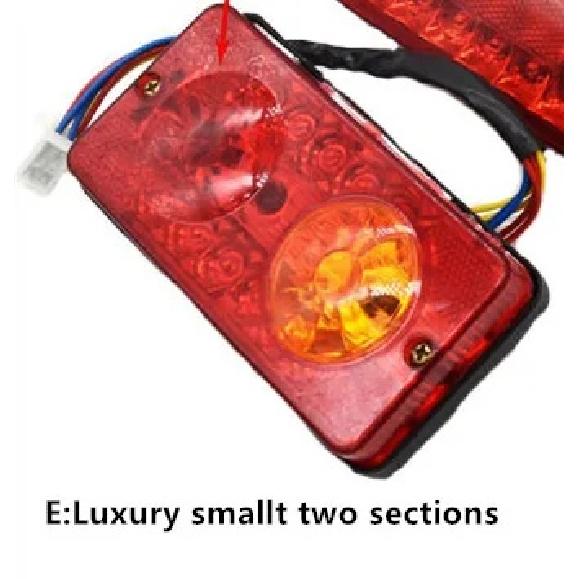 2Pcs Electric car taillights three-wheeled four-wheeled vehicle fully enclosed electric carport with steering rear taillight E 12V 2PCS